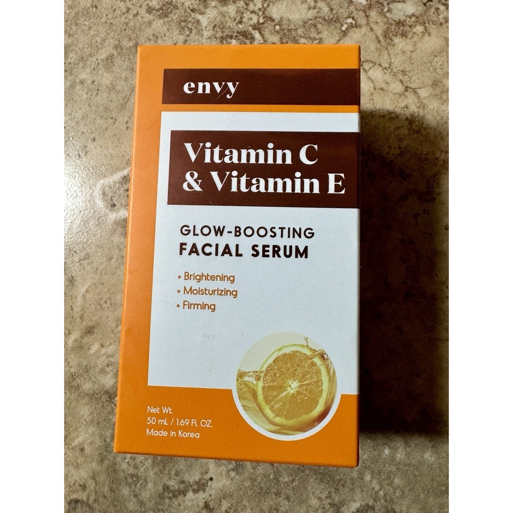 ENVY Vitamin C & Vitamin E Glow-Boosting Facial Serum 1.69 Fl OZ. New Sealed